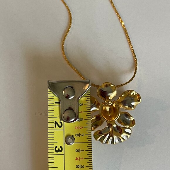 RISIS 14K Gold-Filled Orchid Pin & Necklace – NIB – $150 Retail​ - Picture 5 of 6